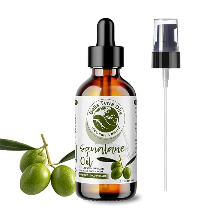 Bella Terra Oils - Organic Squalane Oil 2 oz - Rich Legacy, Infused with Hydrogenated Squalene, Superior Olive-Derived, Carrier Oil Experience Ideal for Skin and Hair