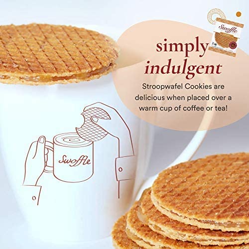 Gluten Free Organic Stroopwafels by Swoffle - Caramel Filled | (4) 1.16oz Wafers | non-GMO, Wheat Free, Kosher, Soy Free, Nut Free and All Natural!