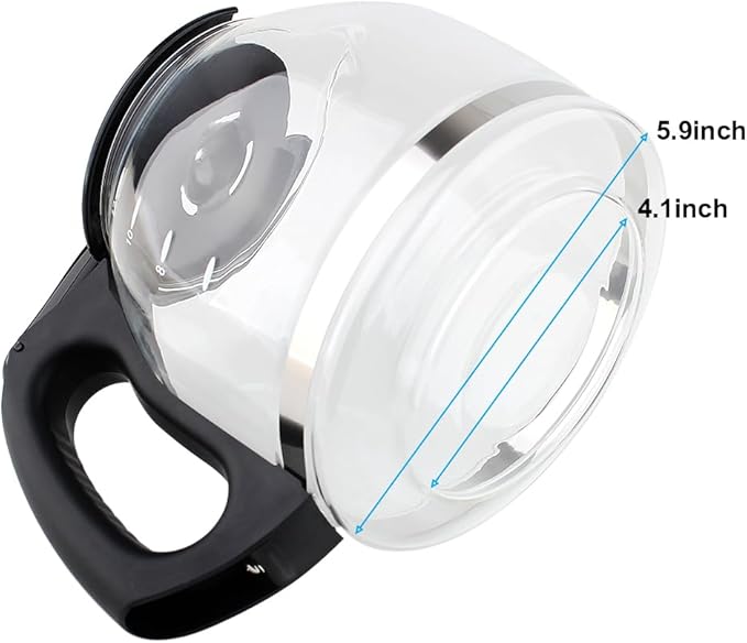 Replacement Parts Universal 12-Cup Glass Carafe, Compatible with Mr. Coffee竊똕umbeam竊똎ster Coffee Makers