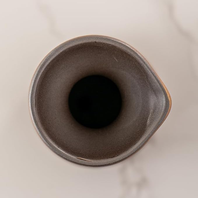 Urban Tokyo Tokkuri Porcelain Sake Bottle Server 10 fl oz Hot or Cold Sake Home or Restaurant Supply Use Reactive Glazed Ceramic (Brown Glazed)