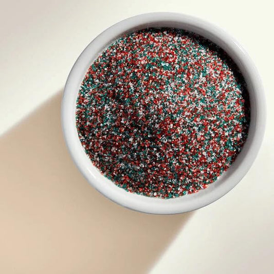 NY Spice Shop Christmas Sanding Sugar for Part Favour- 3 Pound Sweet Colorful Edible Sprinkles For Candy Dish - Sugar Sprinkles For Cake Decorating Cookies Basket & Dishes