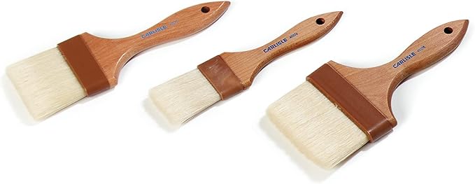 SPARTA 4037400 Boarhair Wide Brush, Flat Brush with Handle Hole, 8.25"L x 2"W, Wood Handle