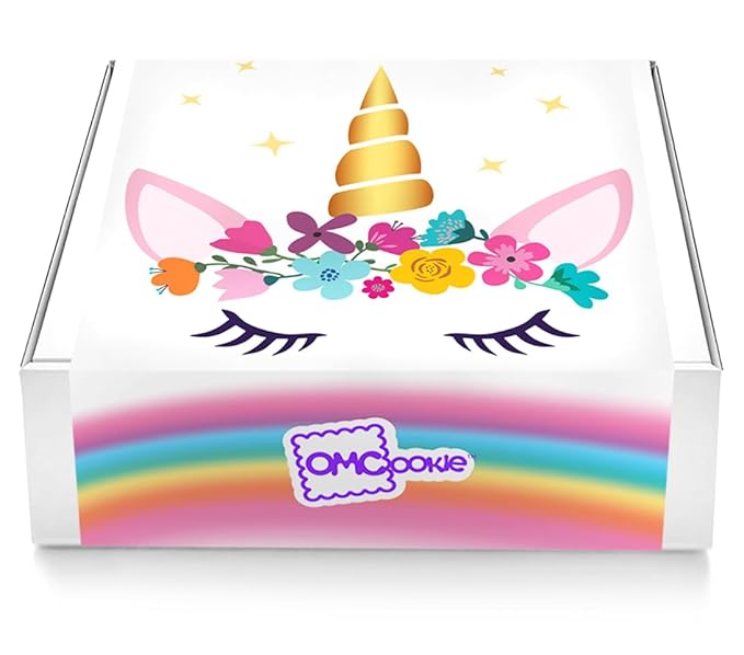 Unicorn Cookies Individually Wrapped Bulk For Kids Theme Birthday Party Favors 24 Pack Bulk for Kids Party Sugar Cookie Rainbow Pink
