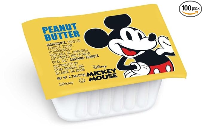Disney Peanut Butter Cups - Featuring Mickey Mouse, Perfect for Children's Lunches and Meals, Easy Use - 100 Count, 0.75 oz