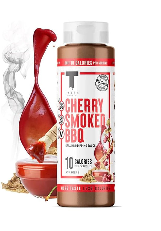 Taste Flavor Co. Wing Sauce and Marinade, Great Tasting, Keto Friendly, Low-Calorie Sauce (Cherry Smoked Barbecue)