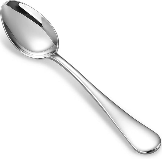 KEAWELL Premium Verona 4-Piece 7.6 inch Spoon Set ??18/10 Stainless Steel, Heavy-Duty Mirror-Finished Flatware for Daily Meals, Hosting and Special Occasions (4, Dinner Spoons)
