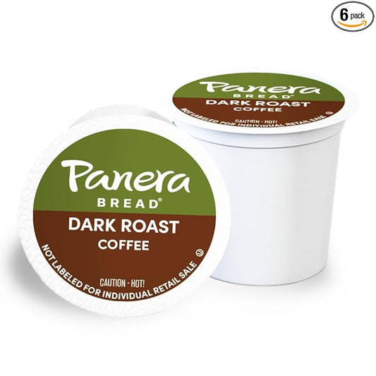 Panera Bread Dark Roast Single Serve Coffee Cups, 100% Arabica Coffee, Kosher, 10 Count (Pack of 6)