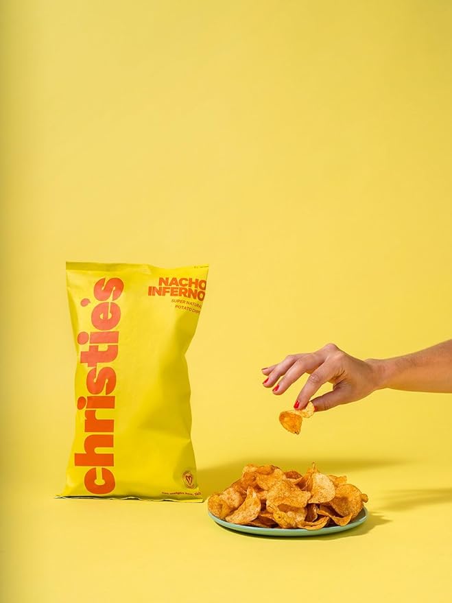 Christie's Chips Nacho Inferno - Super Natural Potato Chips with Spicy Nacho Cheese Flavor - Bold Heat and Cheesy Goodness - The Perfect Party Snack for Heat Seekers - 5 oz - 6 pack
