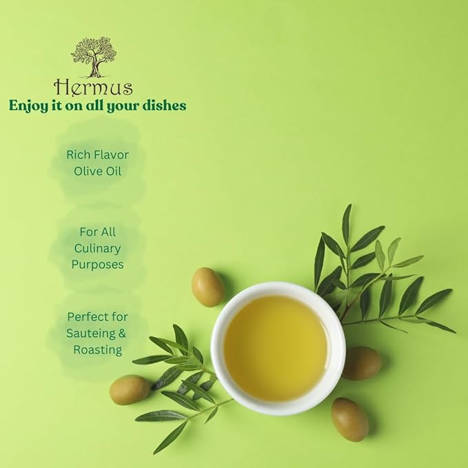 Hermus by Cinagro Extra Virgin Olive Oil, Arbequina Variety, High Polyphenols (500+ ppm), Cold Press, Early Harvest, Turkish Origin, Single Estate. (1)