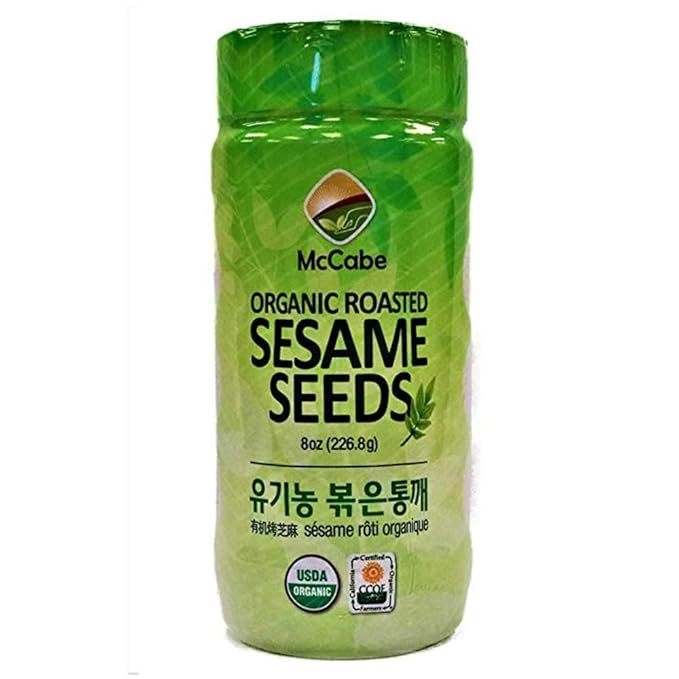 McCabe Organic Sesame Seed (3-Pack) (Roasted Sesame Seed, Salted Sesame Seed and Roasted Black Sesame Seed), USDA Organic Certified, CCOF Certified Organic, Roasted & Packed in USA