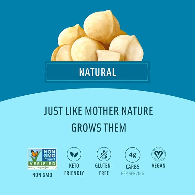 Mauna Loa Premium Natural Roasted Macadamia Nuts, Unsalted Flavor, 7 Oz Bag