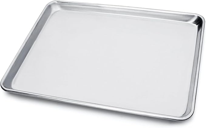 New Star Foodservice Commercial-Grade 18-Gauge Aluminum Sheet Pan/Bun Pan (9 L x13 W x1 H (Quarter Size) Pack of 12)