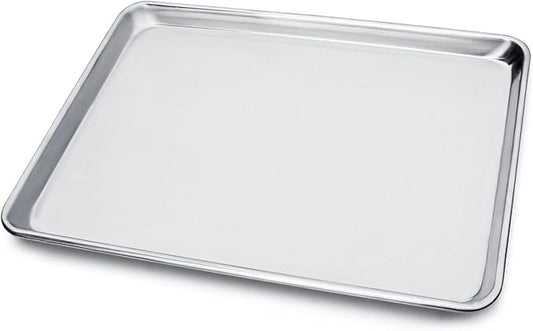 New Star Foodservice Commercial-Grade 18-Gauge Aluminum Sheet Pan/Bun Pan (9 L x13 W x1 H (Quarter Size) Pack of 12)