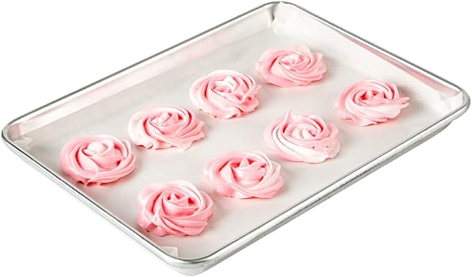 Restaurantware Pastry Tek 9 x 12 Inch Parchment Paper Sheets 1000 Greaseproof Baking Sheets For Oven - Pre-Cut Double-Sided Silicone Coating White Paper Nonstick Baking Sheets Quarter-Size