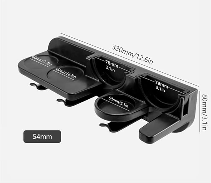 Coffee Portafilter Wall Mount Rack, Space Saving Floating Wall Shelves Coffee Station Organizer, Espresso Tools Portafilter Holder for Bar, Home, Office (54mm)