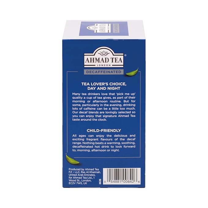 Ahmad Tea, Decaffeinated Earl Grey Tea, 20 Tagged and Aluminium Foil Envelopes