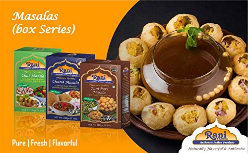 Rani Pani Puri Masala (14-Spice Blend for Indian Spicy Water) 3.5oz (100g) ~ All Natural | Vegan | No Colors | Gluten Friendly | NON-GMO | Indian Origin, gol gappa