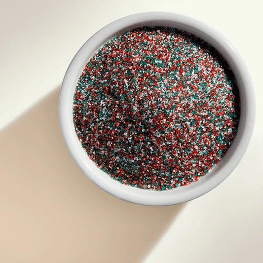 NY Spice Shop Christmas Sanding Sugar for Part Favour- 4 Ounce Sweet Colorful Edible Sprinkles For Candy Dish - Sugar Sprinkles For Cake Decorating Cookies Basket & Dishes
