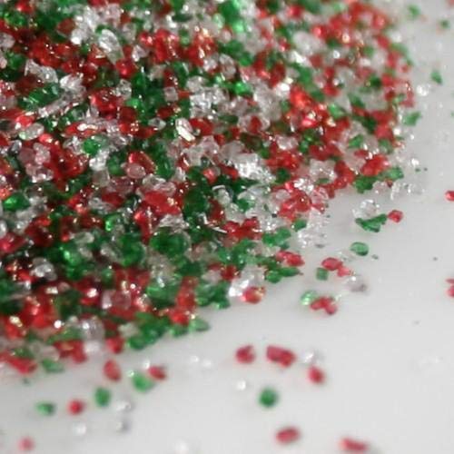 Jellybeans Food Sanding Sugar - Sparkly Sugar Crystals - Sanding Sugar For Cake & Cookies - Special Sanding Sugar - Grains Decorative Sanding Sugar (Jingle Mix, 1 LB)
