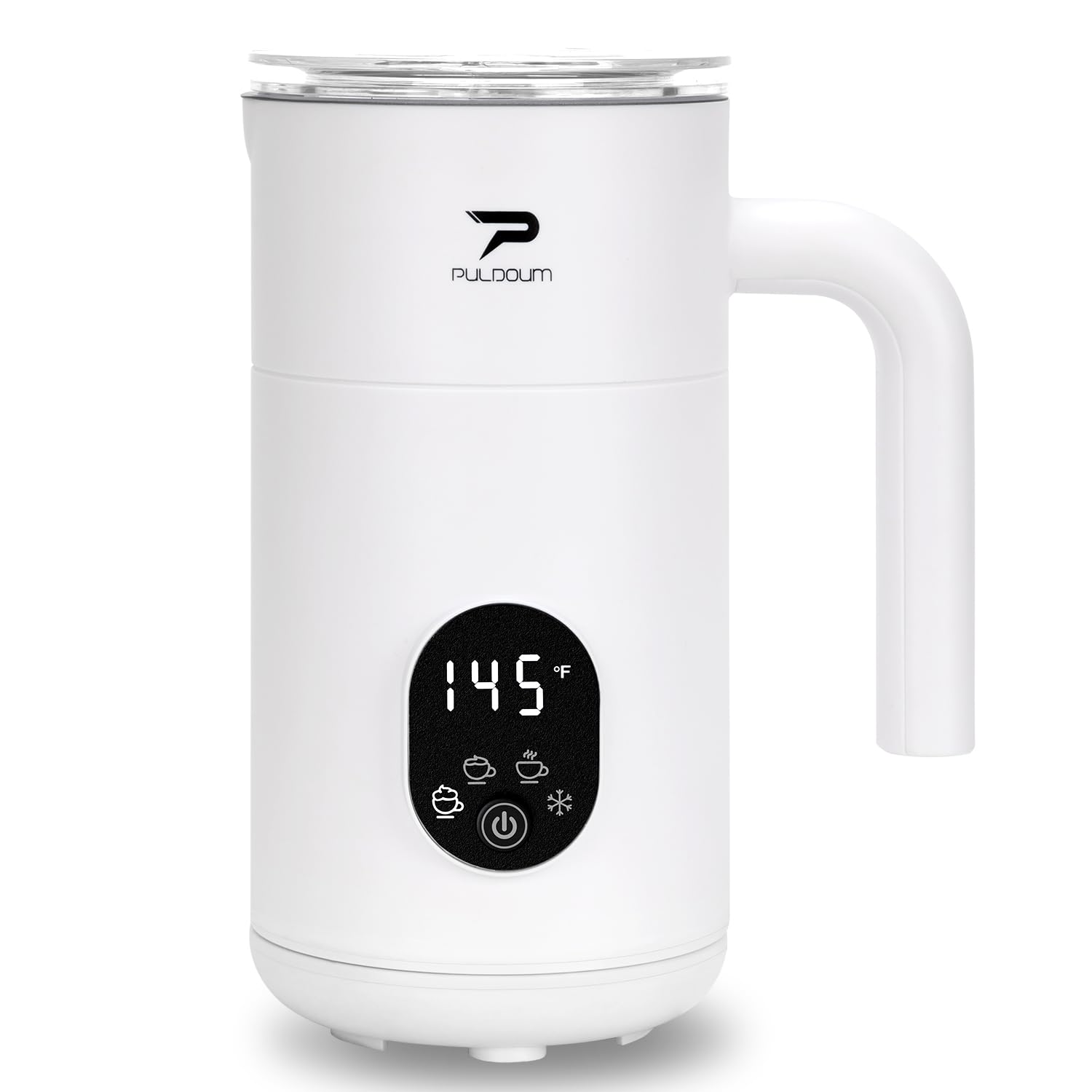 Milk Frother, Electric Milk Frother and Steamer 4 in 1 Automatic Coffee Steamer Frother, 11.8OZ /