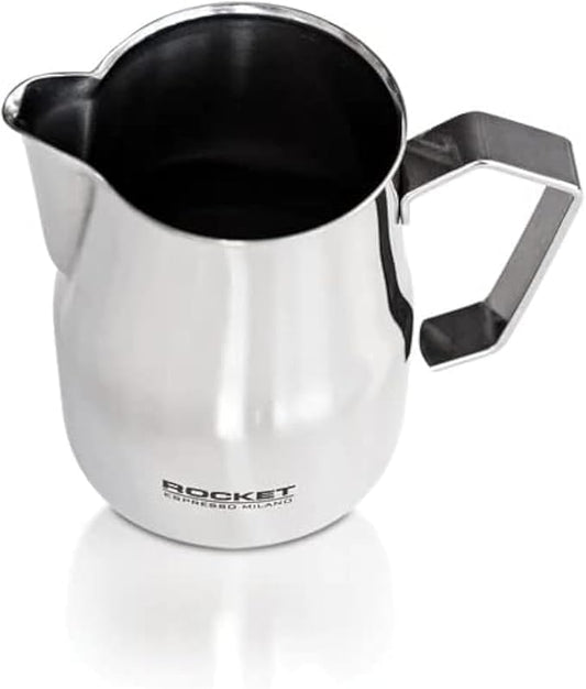 Rocket Espresso 18/10 Stainless Steel Frothing Pitcher | 12oz | (Polished Stainless)