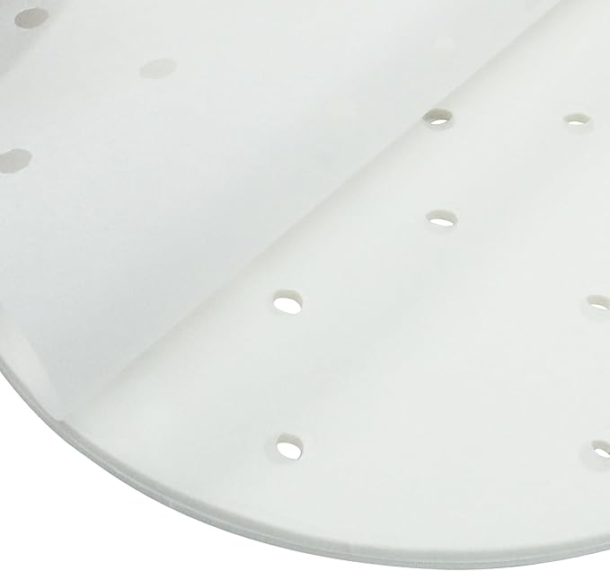 100 Pack 8 Inch Bamboo Steamer Liner - Round Air Fryer Parchment Paper with Holes - White Non Stick Steamer Paper for Air Fryer Basket, Oven, Microwave, Bamboos Steamer