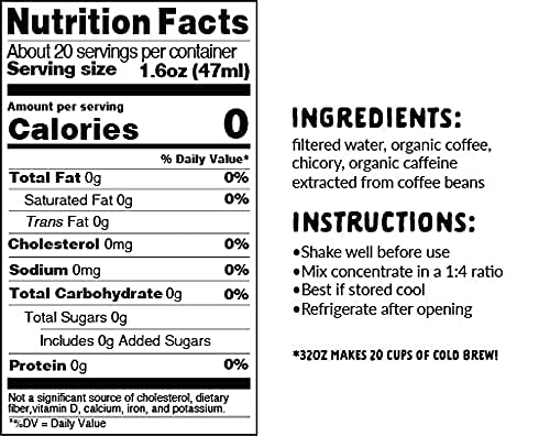 Explorer Cold Brew Organic Liquid Coffee Concentrate, Daydreamer Decaf, Drink Iced or Hot, 32 fl oz, Makes 20+ Cups