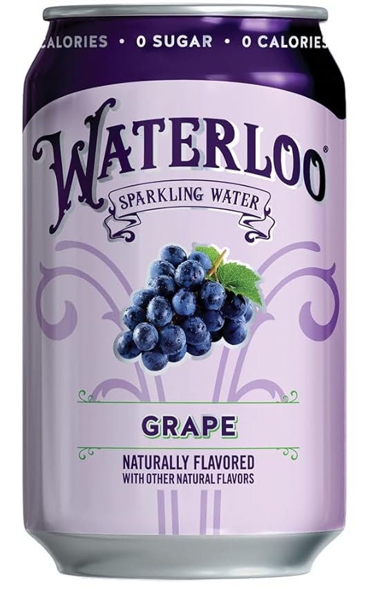 Waterloo Sparkling Water, Grape Naturally Flavored, 12 Fl Oz Cans (Pack of 12) – Zero Calories and Zero Sugar or Sweeteners