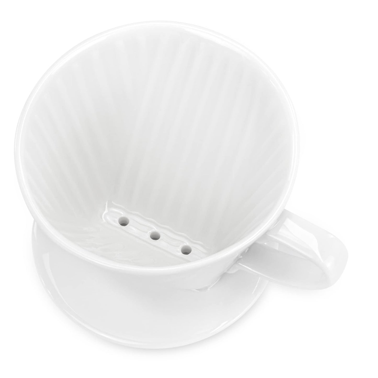LHUKSGF Pour Over Ceramic, Coffee Dripper Ceramic Coffee Maker,White