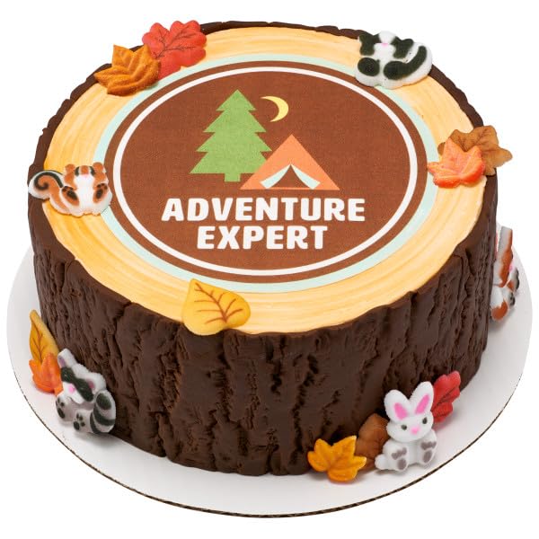 Woodland Animals - Skunk, Fox, Bunny, Chipmunk, and Raccoon Edible Sugar Cake Toppers, 12 Count