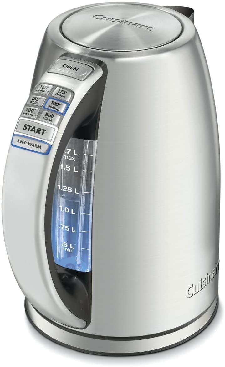 Cuisinart Electric Kettle, 1500W Fast Heating, 6 Temp Presets, 1.7L