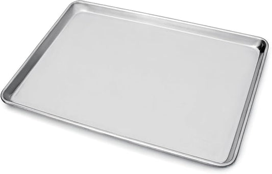 New Star Foodservice Commercial-Grade 18-Gauge Aluminum Sheet Pan/Bun Pan (15 L x21 W x1 H (Two Thirds Size) Pack of 12)