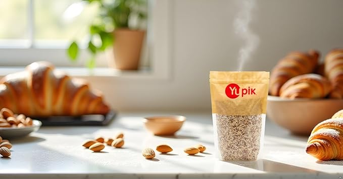 Yupik Blanched Diced Almonds, 2.2 lb (35.2 oz), Kosher, Unsalted, Skinless, Oil-Free, Chopped Nuts, Crunchy Snacks, Source of Fiber, Nut Topping & Inclusion, Ideal for Baking & Cooking