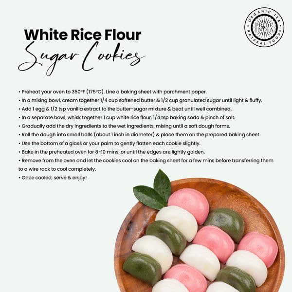 Pride of India - PACK of 6 - White Rice Flour 1 lbs (454 gm) Mild Slightly Sweet Neutral Taste Freshly Milled in Small Batches | Used for Cooking Baking Coating Thickening Pancakes Noodles Pudding