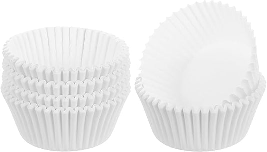 uxcell 300 Pcs Cupcake Liners, Muffins Paper Baking Cups Wrappers Standard Greaseproof for Baking Cupcake Wrapper, White