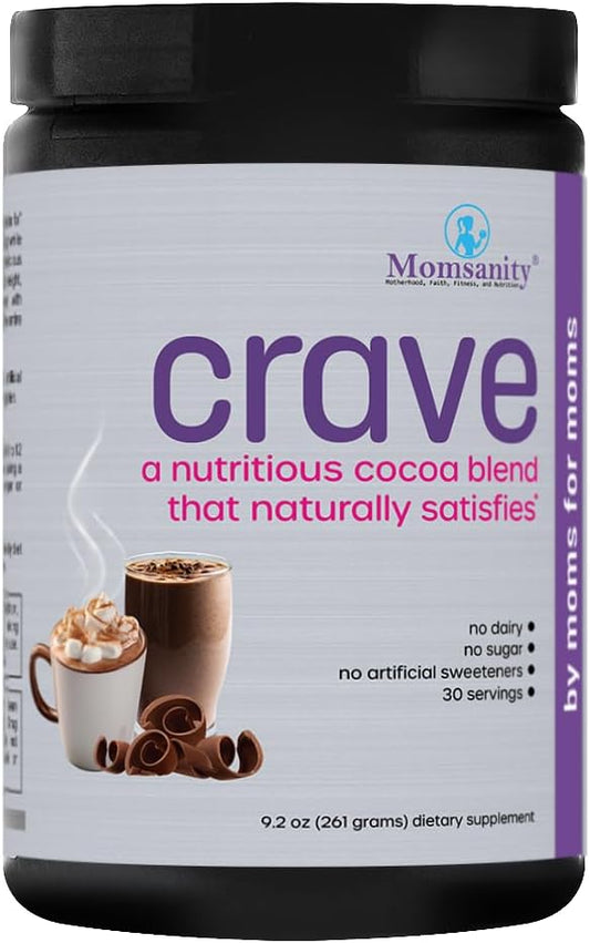 Crave Low Calorie, Low Carb Chocolate Powder to Satisfy Cravings Naturally + Delicious Recipe Guide PDF | 30 Servings