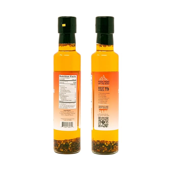 Benissimo Spicy Sriracha Herb Infused Oil, All Natural Gourmet Cooking Oil with Bold Chili Heat and Hand-Selected Herbs, Ideal for Drizzling, Dipping, Saut챕ing, 8.45 fl oz