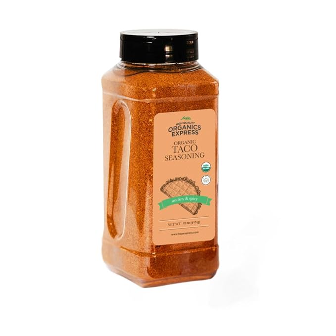 Organic Taco Seasoning – Bold & Authentic Flavor| All-Natural, Gluten-Free & Non-GMO | Perfect for Tacos, Fajitas, Burritos, and Tex-Mex Dishes (24 oz. Large Bulk Pack)