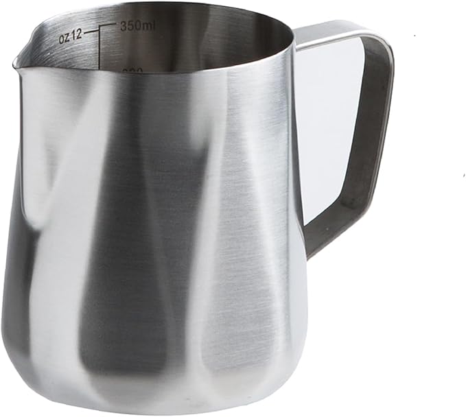 Milk Frothing Pitcher,350ml/600ml Milk Frother Cup Stainless Steel Kettle (12oz/20oz) Coffee Bar Cappuccino Espresso Machine Accessories Barista Tools (12oz)