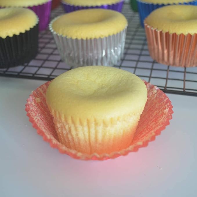 Rainbow 6-Color Greaseproof Cupcake Liner Standard Paper Baking Cup for Party and More, 150-Count