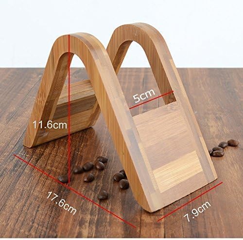 Bamboo Coffee Filter Holder - Storage Rack & Stand for 4 Filter Papers (Type A)