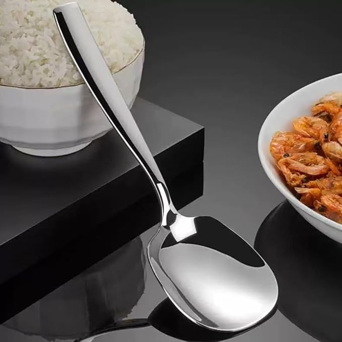 Large Serving Spoon, Premium 316L Stainless Steel Buffet Serving Spoon 9.5 Inch (1pack)