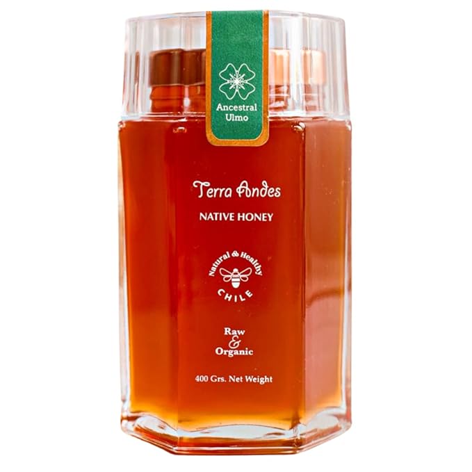 Terra Andes Raw and Unfiltered Honey - Ancestral Ulmo Luxury Edition. 14.1 oz