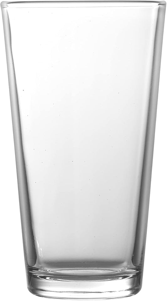Fortessa Basics Barca Everyday 12 Pack Set Glassware Kitchen and Barware Great for: Beer, Cocktails, Water, Juice, Iced Tea, Soft Drinks., Pint/Mixing Glass, 17 Ounce