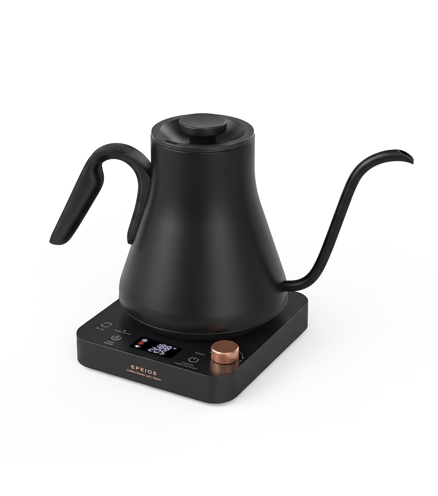 Epeios Gooseneck Electric Kettle ±1°F Temperature Control,1200W,0.9L,Black