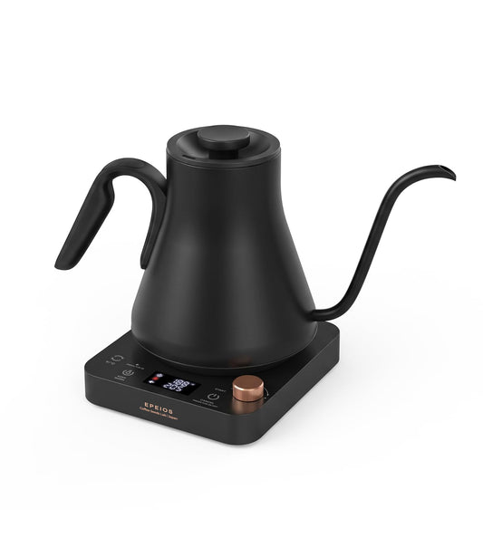 Epeios Gooseneck Electric Kettle ±1°F Temperature Control,1200W,0.9L,Black