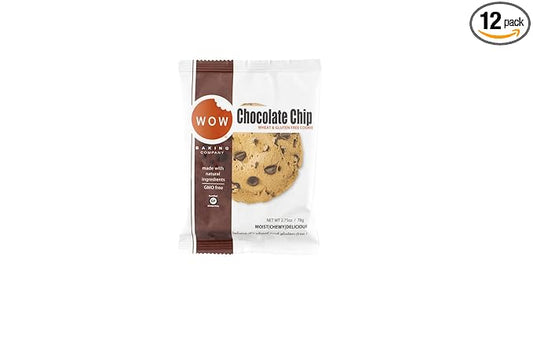 WOW Baking Company Gluten-Free Cookies, Chocolate Chip, 2.75 Ounce (Pack of 12)