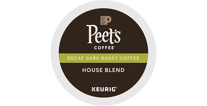 Peet's Coffee & Tea Coffee Decaf House Blend K-Cup Portion Pack for Keurig K-Cup Brewers, 88 Count