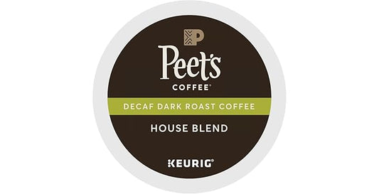 Peet's Coffee & Tea Coffee Decaf House Blend K-Cup Portion Pack for Keurig K-Cup Brewers, 88 Count