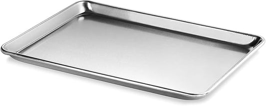New Star Foodservice Commercial-Grade 18-Gauge Aluminum Sheet Pan/Bun Pan (13 L x18 W x1 H(Half Size) Pack of 12 Measure Oven)